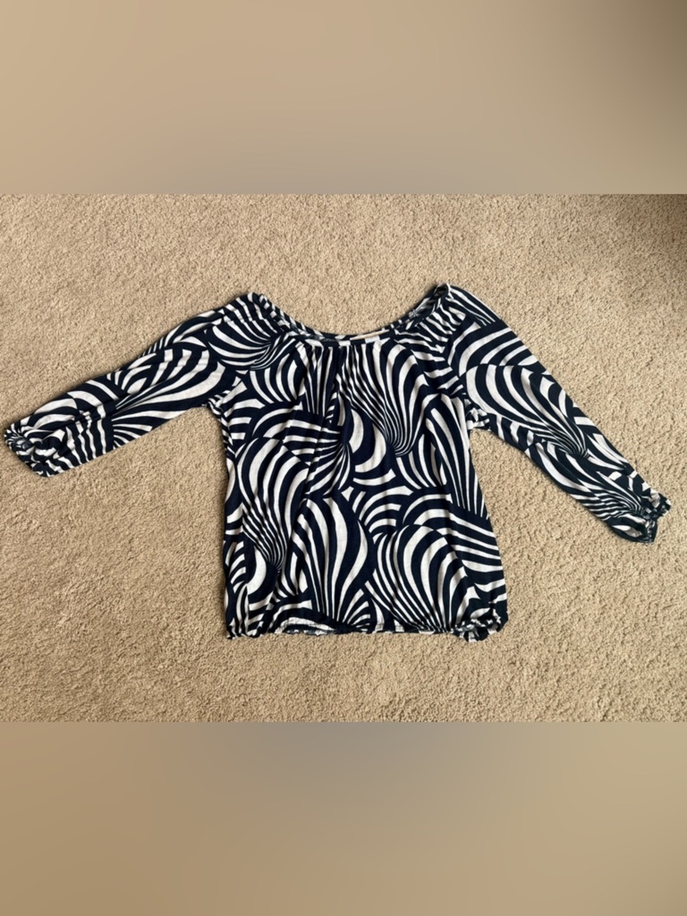 Michael Kors Navy & White Swirl shirt